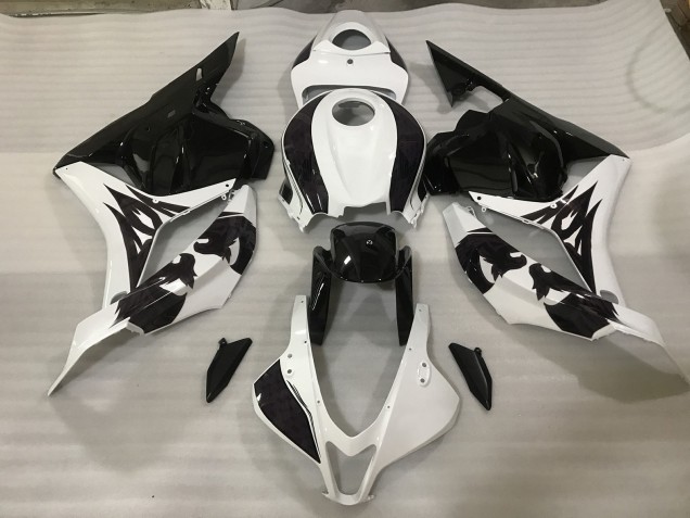 09-12 Noir / Blanc Personnalisé CBR600RR Carénage Moto 09-12 Noir / Blanc Personnalisé CBR600RR Carénage Moto