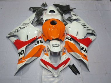 09-12 Orange Clair & Blanc Repsol CBR600RR Carénage Moto