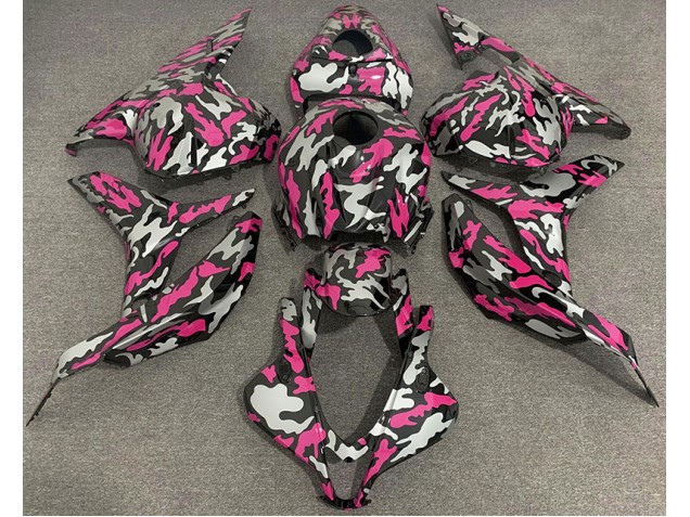 09-12 Rose & Argent Camo CBR600RR Carénage Moto 09-12 Rose & Argent Camo CBR600RR Carénage Moto