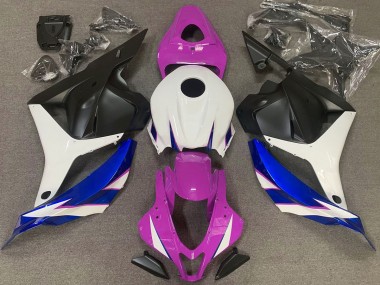 09-12 Rose Brillant Blanc & Bleu CBR600RR Carénage Moto