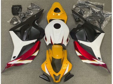 09-12 Rouge Brillant Blanc & Jaune CBR600RR Carénage Moto