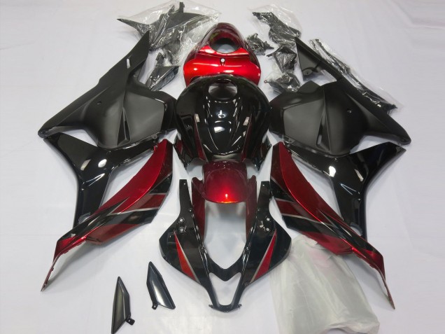 09-12 Rouge Brillant & Noir CBR600RR Carénage Moto 09-12 Rouge Brillant & Noir CBR600RR Carénage Moto