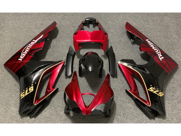 09-12 Rouge Brillant & Noir Daytona 675 Carénage Moto 09-12 Rouge Brillant & Noir Daytona 675 Carénage Moto