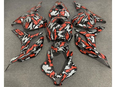 09-12 Rouge Gris Camouflage CBR600RR Carénage Moto