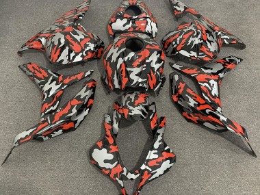 09-12 Rouge Gris Camouflage CBR600RR Carénage Moto