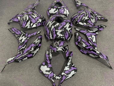 09-12 Violet & Argent Camo CBR600RR Carénage Moto