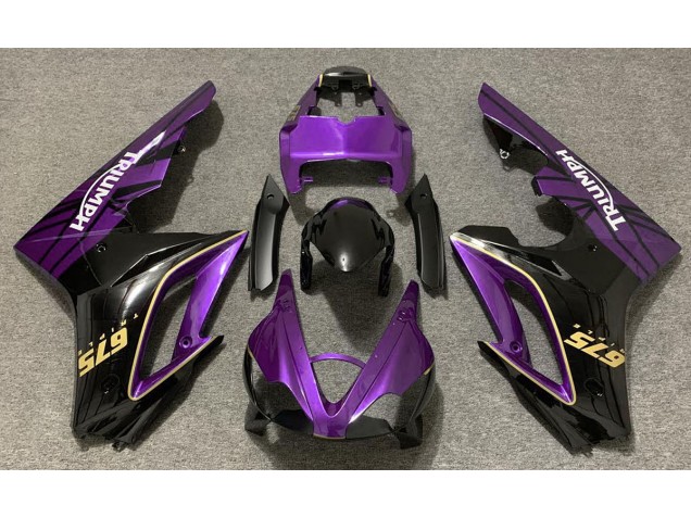 09-12 Violet Brillant & Noir Daytona 675 Carénage Moto 09-12 Violet Brillant & Noir Daytona 675 Carénage Moto