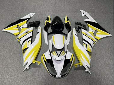 09-12 Zag Jaune Blanc & Noir ZX6R Carénage Moto