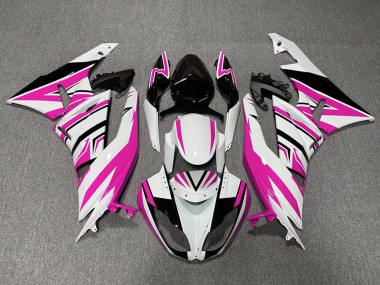 09-12 Zag Rose Blanc & Noir ZX6R Carénage Moto