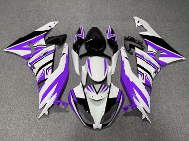 09-12 Zag Violet Blanc & Noir ZX6R Carénage Moto