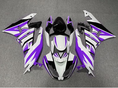 09-12 Zag Violet Blanc & Noir ZX6R Carénage Moto