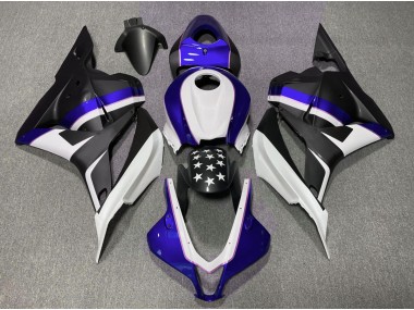 09-12 Étoile Noir Mat & Bleu Foncé CBR600RR Carénage Moto