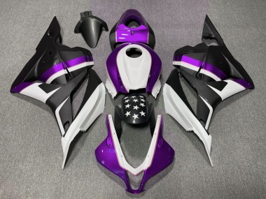 09-12 Étoile Noire Mate & Violette CBR600RR Carénage Moto