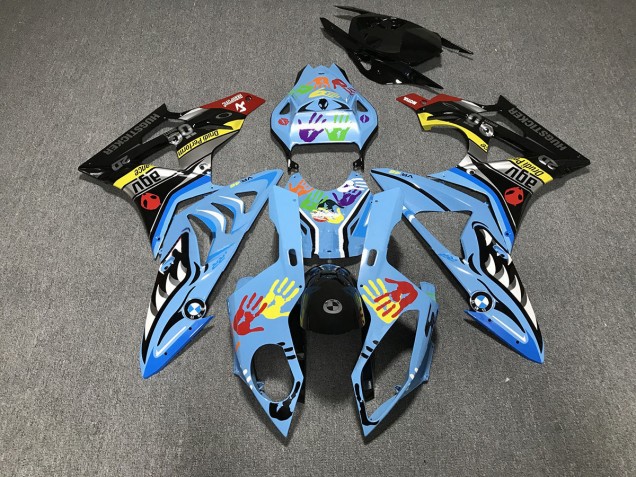 09-14 Alien Bleu & Blanc S1000RR Carénage Moto 09-14 Alien Bleu & Blanc S1000RR Carénage Moto