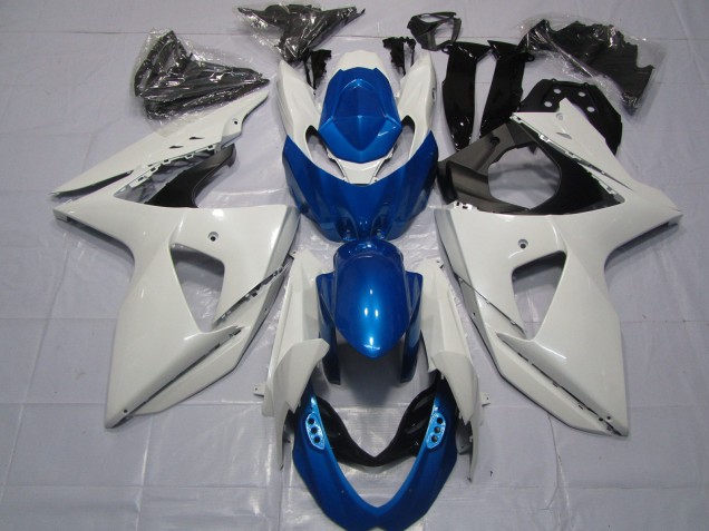 09-16 Blanc & Bleu GSXR 1000 Carénage Moto 09-16 Blanc & Bleu GSXR 1000 Carénage Moto