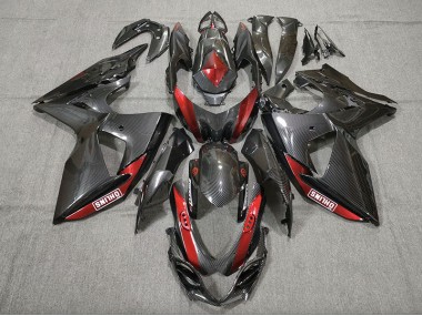 09-16 Fibre De Carbone Rouge GSXR 1000 Carénage Moto