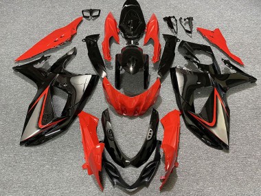 09-16 Rouge Brillant & Noir GSXR 1000 Carénage Moto