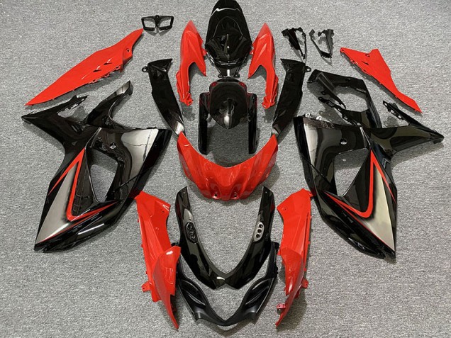 09-16 Rouge Brillant & Noir GSXR 1000 Carénage Moto