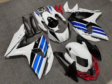 09-16 Style Blanc Bleu & Rouge GSXR 1000 Carénage Moto