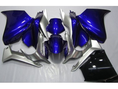 10-13 Bleu Profond & Argent VFR1200 Carénage Moto