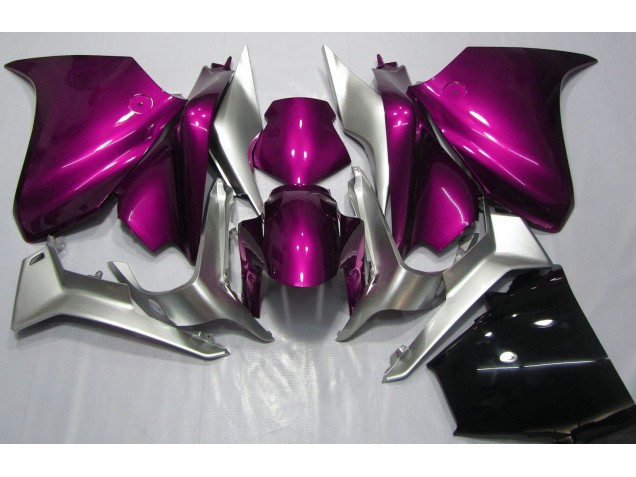 10-13 Rose Foncé & Argent VFR1200 Carénage Moto 10-13 Rose Foncé & Argent VFR1200 Carénage Moto