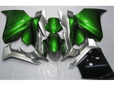 10-13 Vert Foncé & Argent VFR1200 Carénage Moto