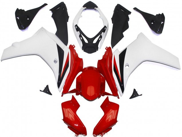 11-12 Brillant Rouge & Blanc CBR600F Carénage Moto 11-12 Brillant Rouge & Blanc CBR600F Carénage Moto