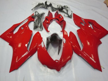11-14 Rouge Brillant Uni Ducati 1199 Carénage Moto