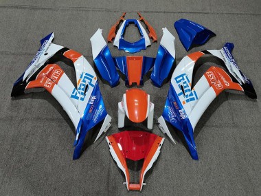 11-15 Blanc Bleu & Orange ZX10R Carénage Moto