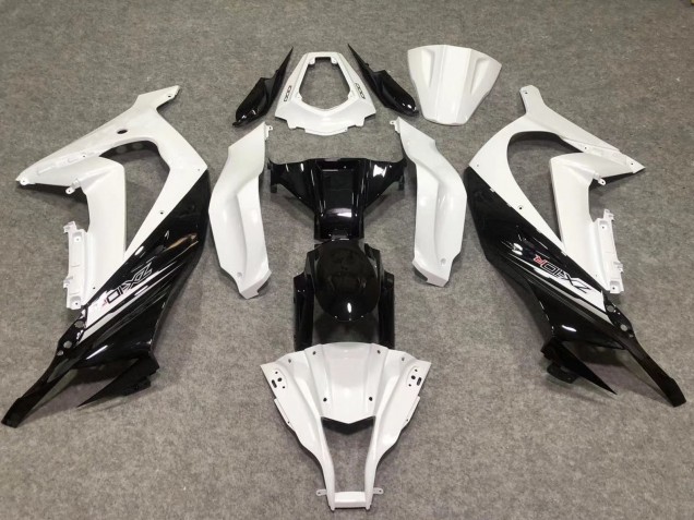 11-15 Blanc Brillant / Noir ZX10R Carénage Moto 11-15 Blanc Brillant / Noir ZX10R Carénage Moto