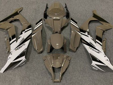 11-15 Brun Brillant & Blanc ZX10R Carénage Moto
