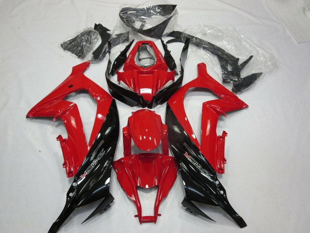 11-15 Rouge Noir Brillant ZX10R Carénage Moto 11-15 Rouge Noir Brillant ZX10R Carénage Moto