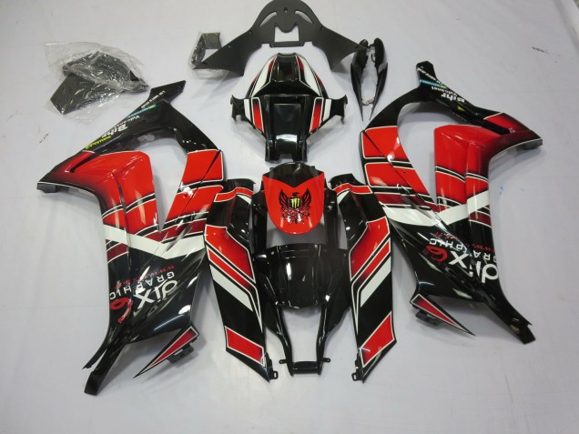 11-15 Rouge Noir Spécial ZX10R Carénage Moto 11-15 Rouge Noir Spécial ZX10R Carénage Moto