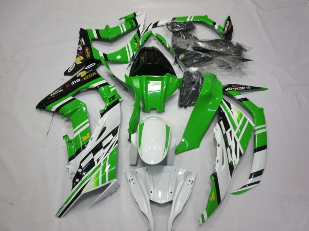 11-15 Vert Blanc Noir 1 ZX10R Carénage Moto 11-15 Vert Blanc Noir 1 ZX10R Carénage Moto