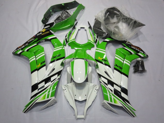 11-15 Vert Blanc Noir ZX10R Carénage Moto 11-15 Vert Blanc Noir ZX10R Carénage Moto