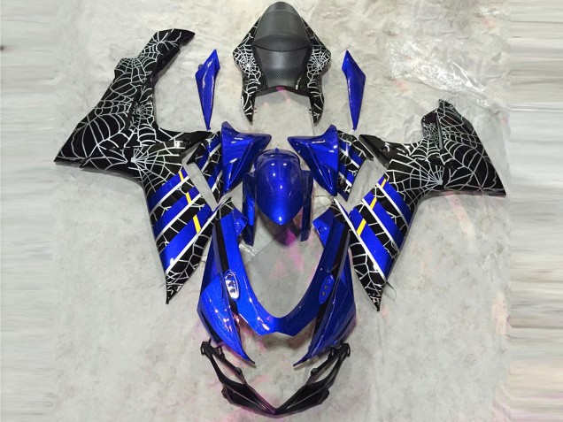 11-24 Araignée Bleue Brillante GSXR 600-750 Carénage Moto 11-24 Araignée Bleue Brillante GSXR 600-750 Carénage Moto