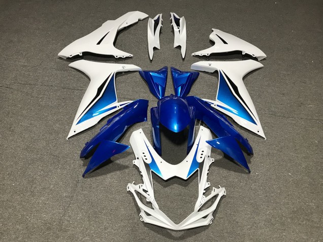 11-24 Bleu Blanc Personnalisé GSXR 600-750 Carénage Moto 11-24 Bleu Blanc Personnalisé GSXR 600-750 Carénage Moto