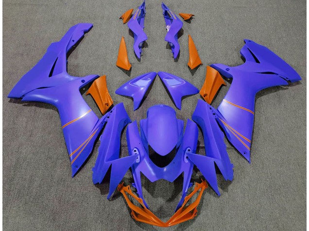 11-24 Bleu Océan Mat & Orange GSXR 600-750 Carénage Moto 11-24 Bleu Océan Mat & Orange GSXR 600-750 Carénage Moto