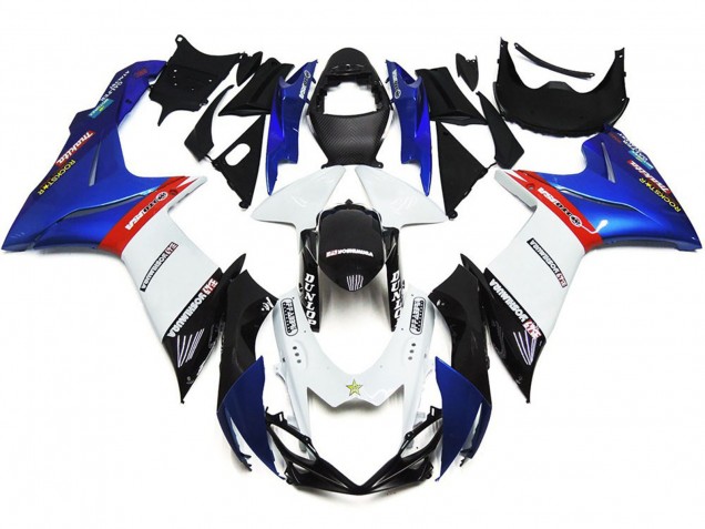 11-24 Logos Personnalisés Avec Bleu & Rouge GSXR 600-750 Carénage Moto 11-24 Logos Personnalisés Avec Bleu & Rouge GSXR 600-750 Carénage Moto