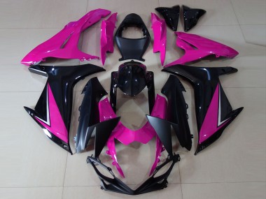 11-24 Rose Brillant & Noir GSXR 600-750 Carénage Moto