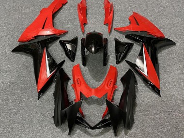 11-24 Rouge Brillant & Noir GSXR 600-750 Carénage Moto