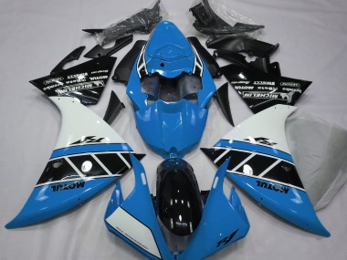 12-14 Bleu Clair Brillant Blanc & Noir R1 Carénage Moto
