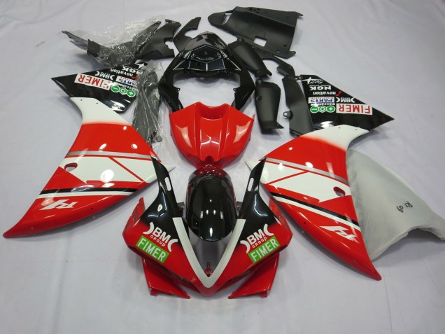 12-14 Rouge Blanc Yamalube R1 Carénage Moto 12-14 Rouge Blanc Yamalube R1 Carénage Moto