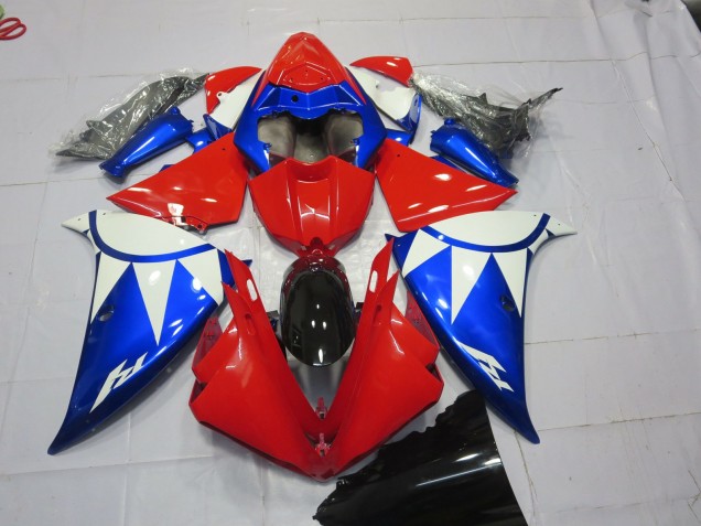 12-14 Rouge Bleu & Blanc R1 Carénage Moto 12-14 Rouge Bleu & Blanc R1 Carénage Moto