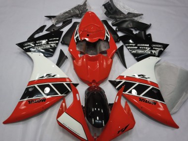 12-14 Rouge Brillant Blanc & Noir R1 Carénage Moto