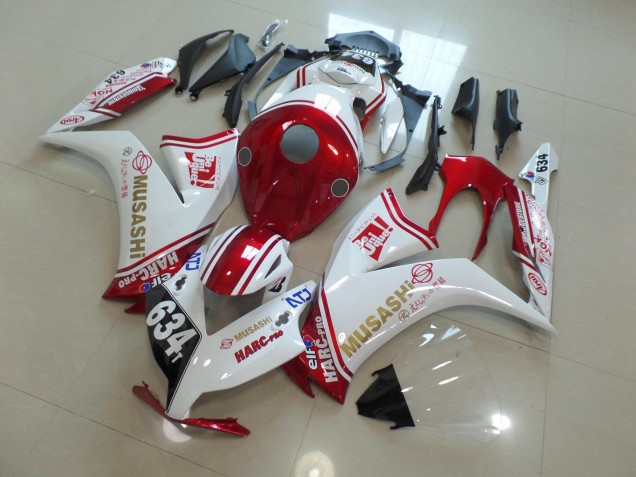 12-16 634 Blanc & Rouge CBR1000RR Carénage Moto 12-16 634 Blanc & Rouge CBR1000RR Carénage Moto