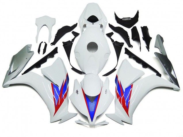 12-16 Blanc Brillant & Argent CBR1000RR Carénage Moto 12-16 Blanc Brillant & Argent CBR1000RR Carénage Moto