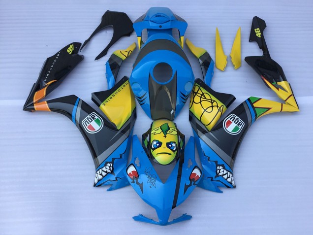 12-16 Dents De Requin Bleu CBR1000RR Carénage Moto 12-16 Dents De Requin Bleu CBR1000RR Carénage Moto