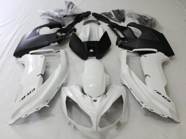 12-16 Noir & Blanc Ninja 650R Carénage Moto