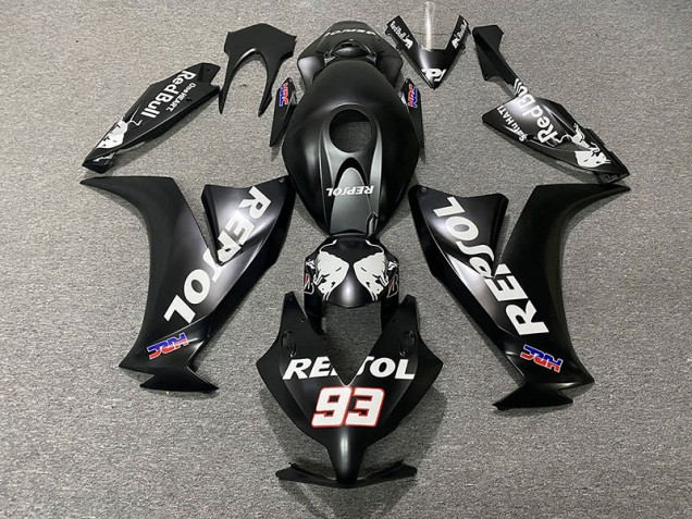 12-16 Noir Mat Repsol CBR1000RR Carénage Moto 12-16 Noir Mat Repsol CBR1000RR Carénage Moto